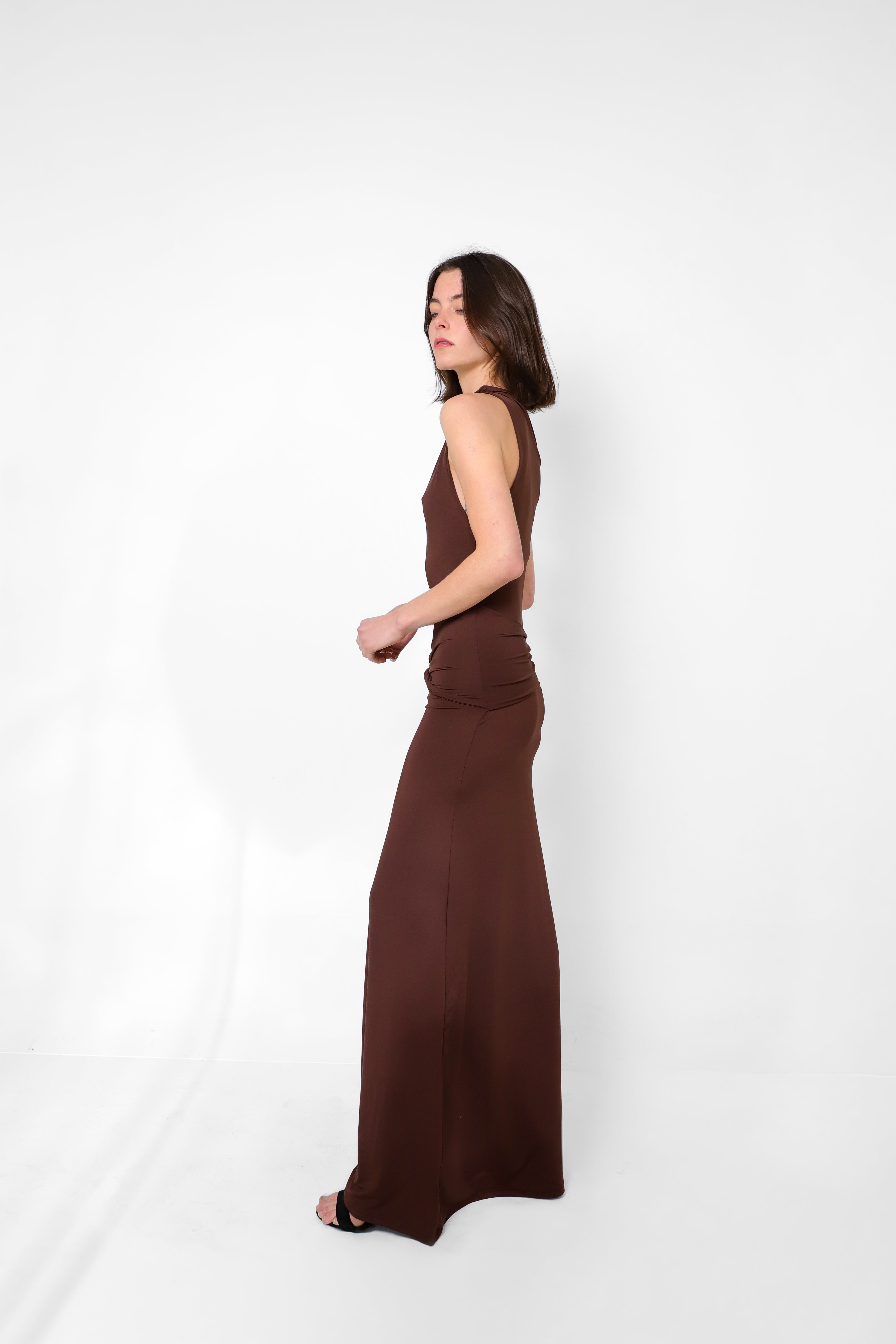 VESTIDO ELLIE  S/M ASIMETRICO PIEZA CINTURA